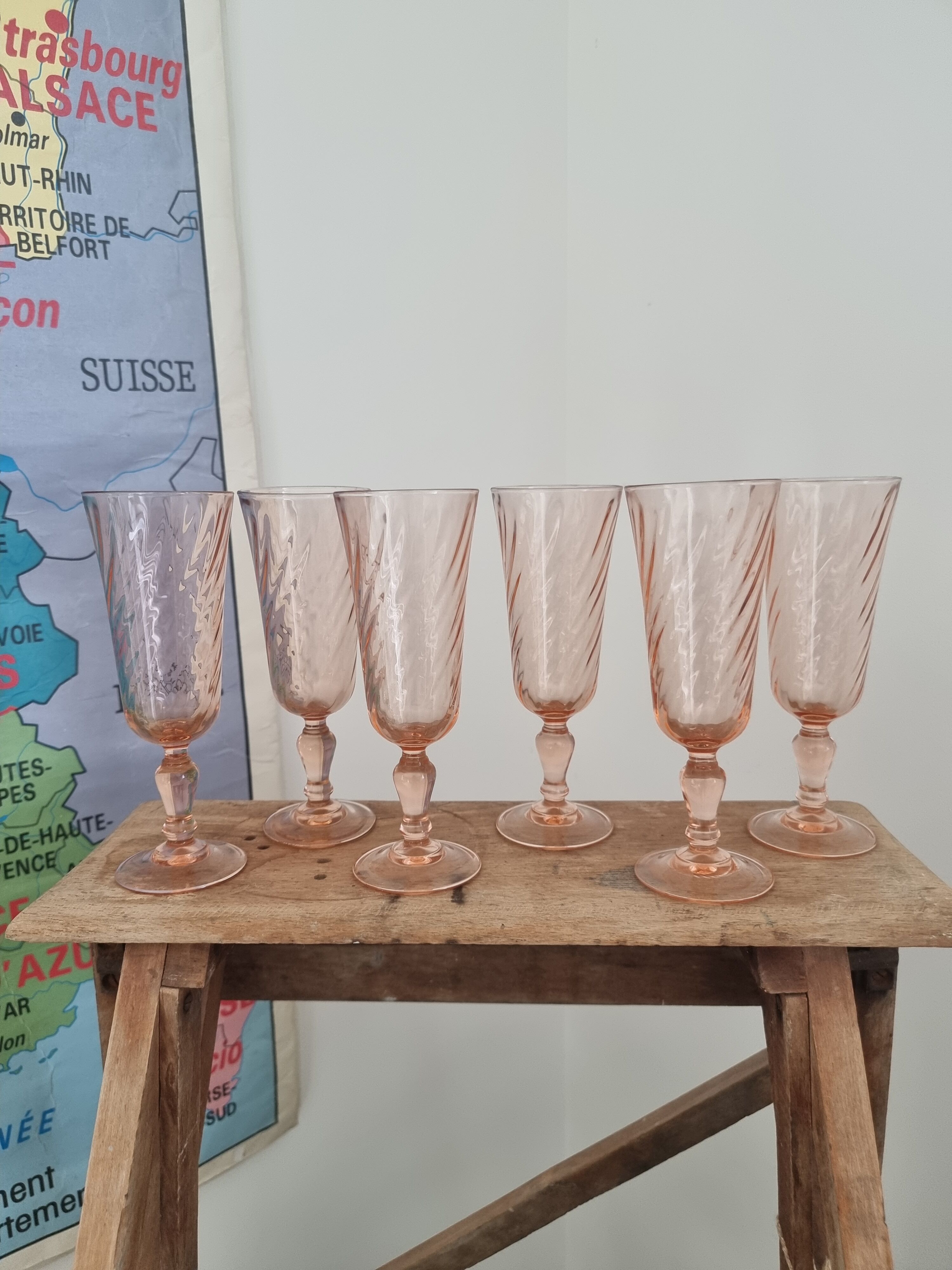 Rosaline champagne flutes