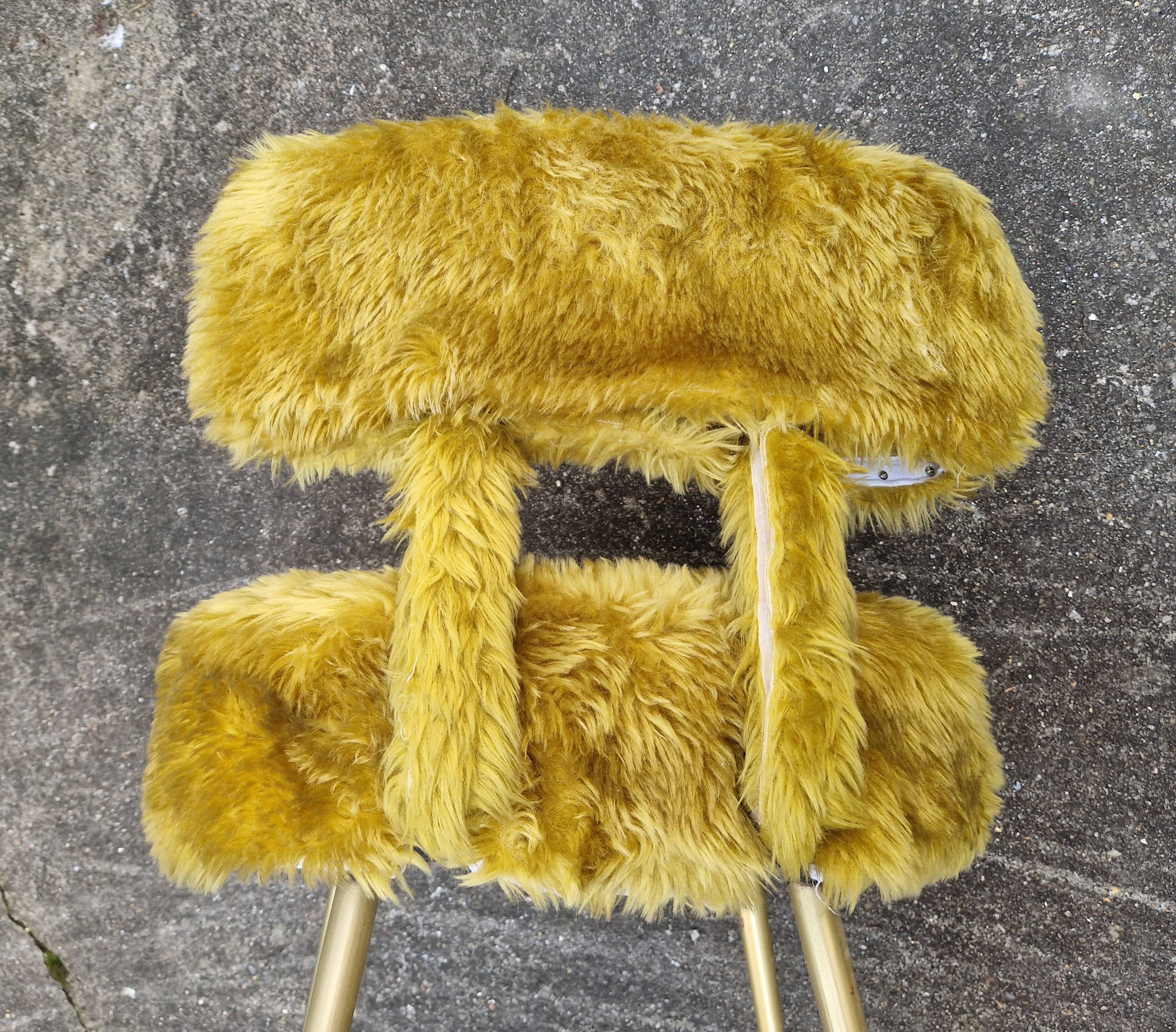 Vintage 1970s Pelfran-style shaggy chair
