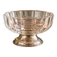 Small Art Deco glass bowl with facets & silver-plated metal.