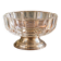 Small Art Deco glass bowl with facets & silver-plated metal.