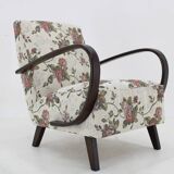 1950s Jindrich Halabala Restored Gobelin Armchair, Czechoslovakia