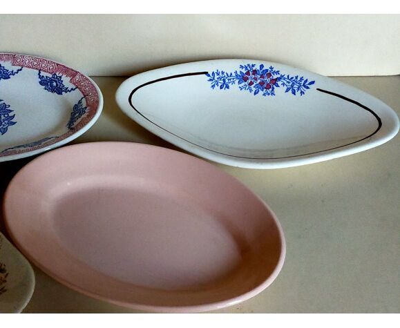 Set of four raviers in old French earthenware