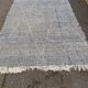 Tapis Beni Ouarain laine fait main 200x300cm blanc et noir