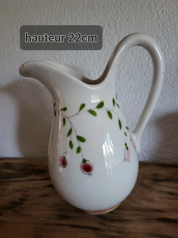 Set of 4 vintage earthenware pieces for bathroom