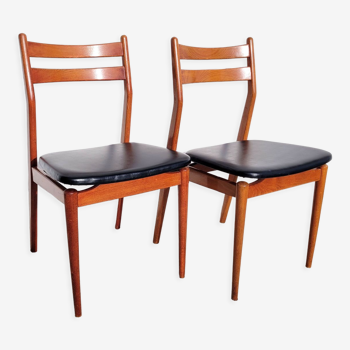 2 chaises scandinaves vintages bois