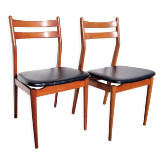 2 chaises scandinaves vintages bois