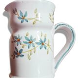 Pitcher ceramic décor blue flowers