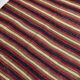 Tapis kilim turc à rayures rouges et bleu marine de 4x9, 136x284 cm