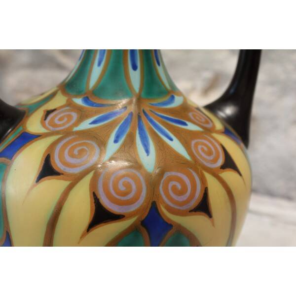 Glazed ceramic vase from the Gouda pottery, Netherlands, Holland, circa 1930