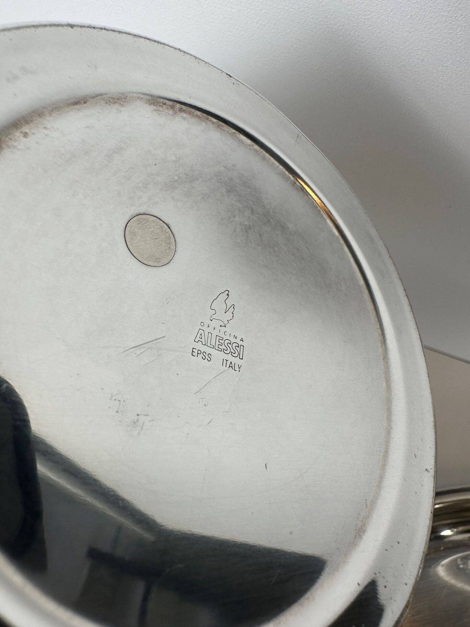 Service à café et à thé en métal argenté Alessi