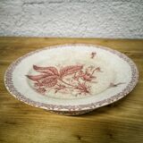 Assiette sur piedouche terre de fer - Choisy le Roi