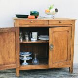 Vintage Parisian sideboard in natural oak