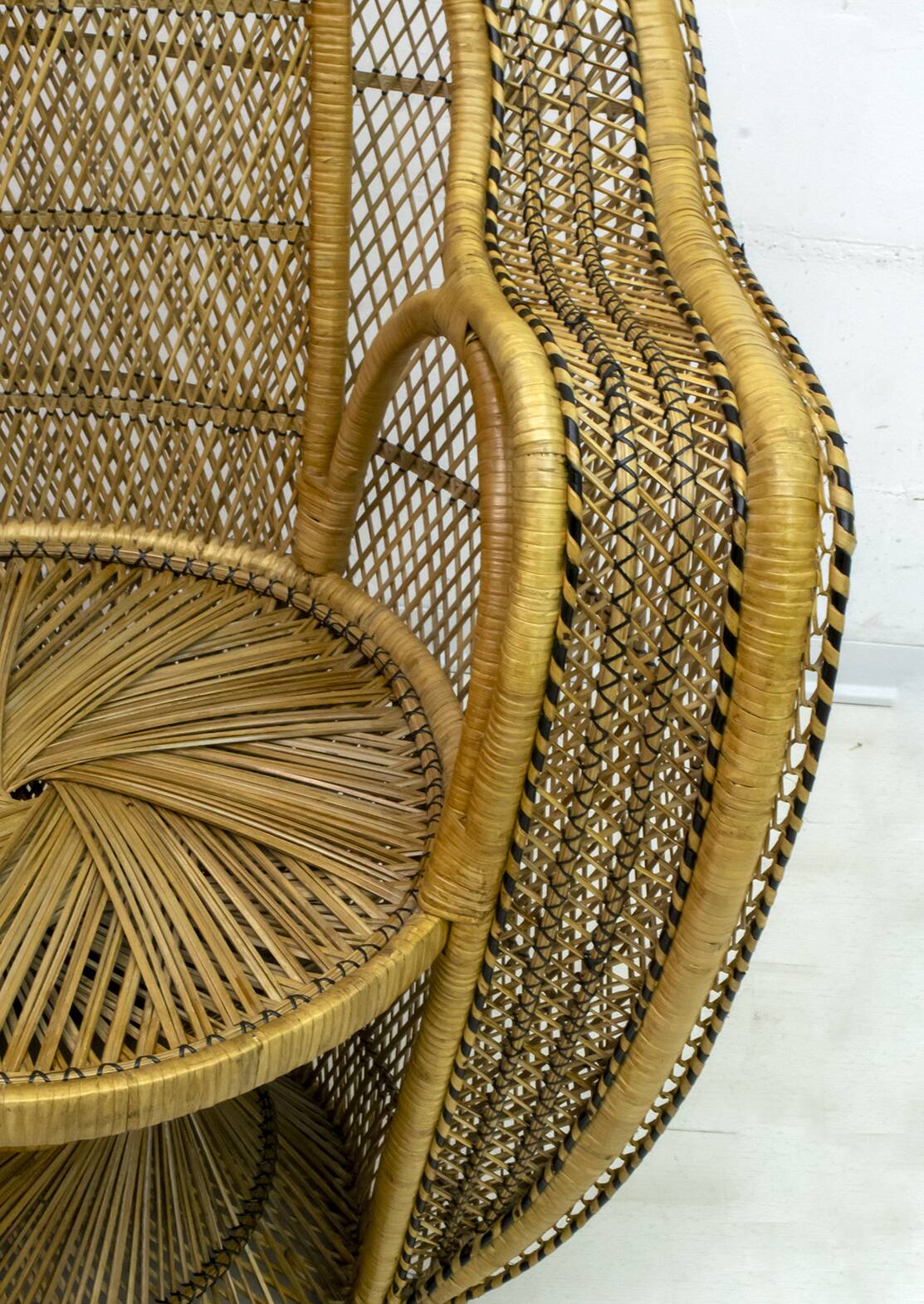 Pair of Mid-Century Modern Wicker Emmanuelle Armchairs from Kok Maison, 197