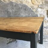 Farm table 230 cm - black base - early 20th century