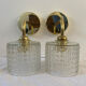 Pair of vintage glass globe wall lights