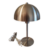 Brushed metal mushroom lamp