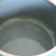Enamelled metal fryer, pale green, vintage
