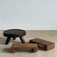 Tabouret d'appoint en teck asiatique blond