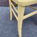 Pair of chairs type bistro in vintage wood 1950 kitchen design