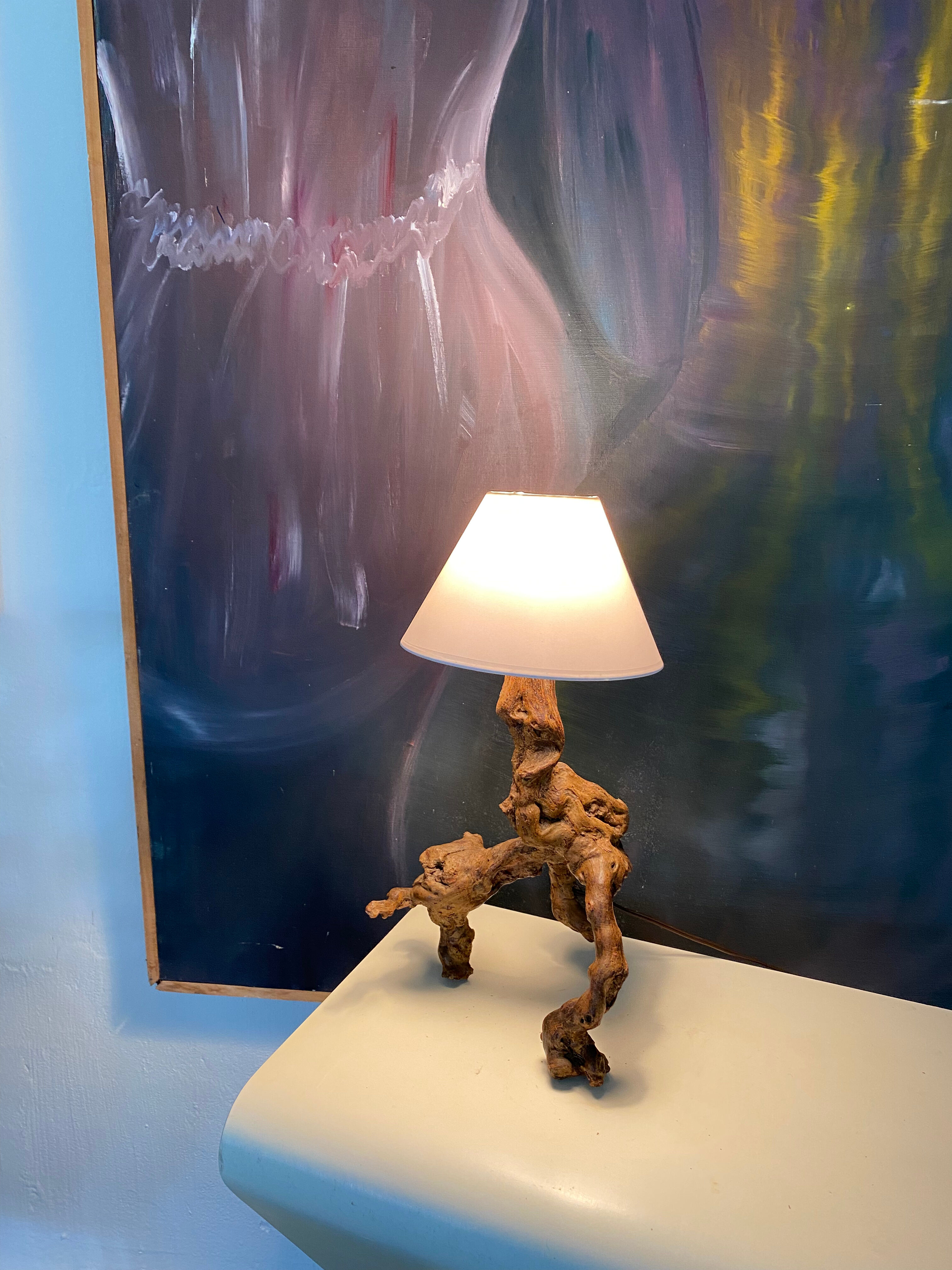 Vintage wood lamp