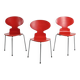 Ensemble de trois chaises "Fourmi", Arne Jacobsen, 1974