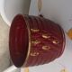 Cache pot saint merciful in red dabbling red art deco art deco