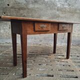 Old side table oak with drawers