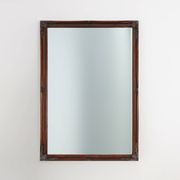 Antique French Facet-Cut Mirror in Carved Wood, circa 1850