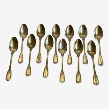 12 small silver-plated spoons