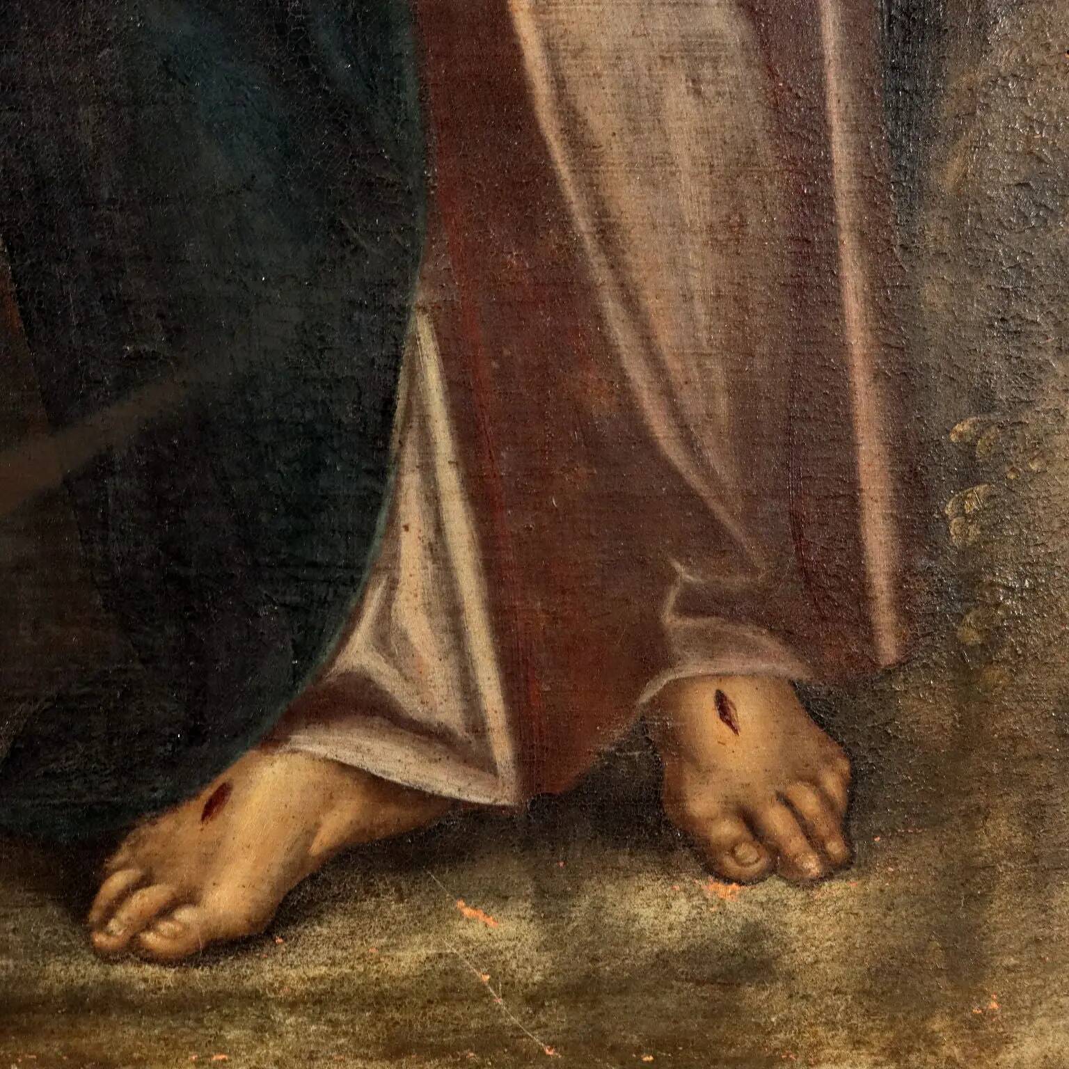 Ancient painting "Ecstasy of Saint Catherine of Siena" 17th century