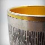 Brutalist metal chalice cup, Spain, 1960s