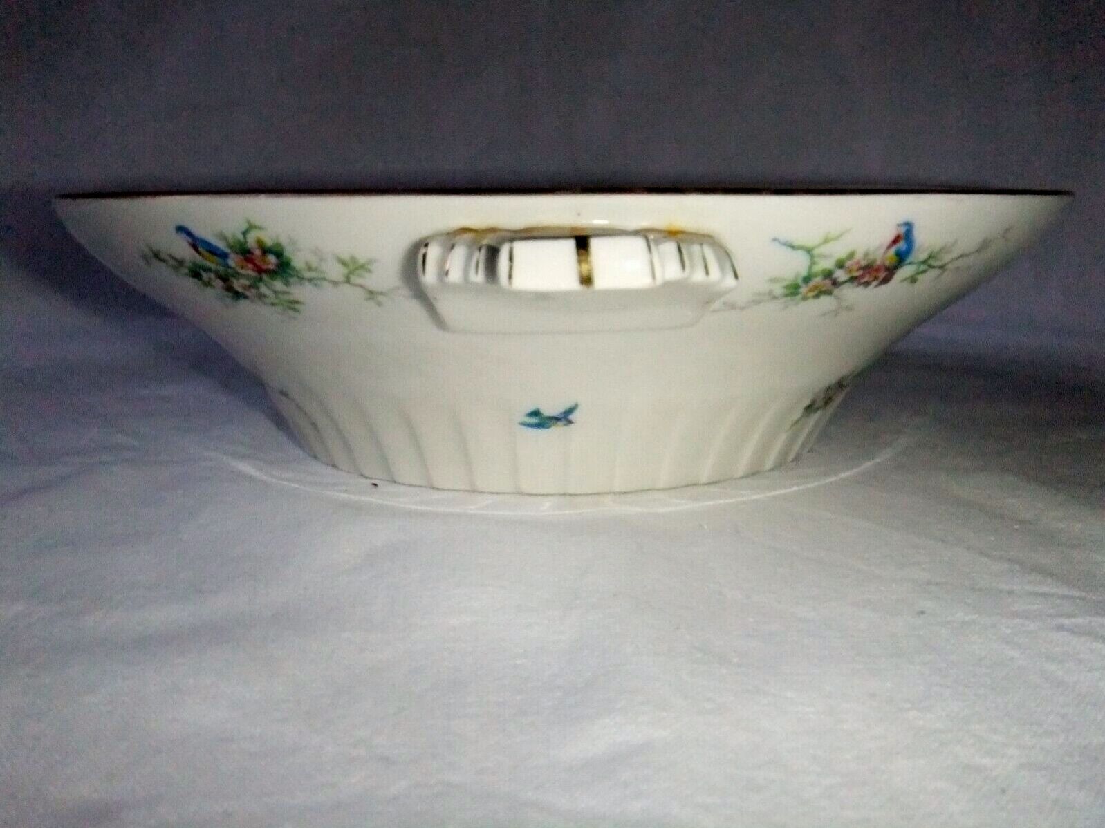Old dish Chapus Frères Limoges France art deco bird décor Jane Aber Algiers