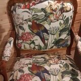 pair of Louis XV style armchairs à la reine