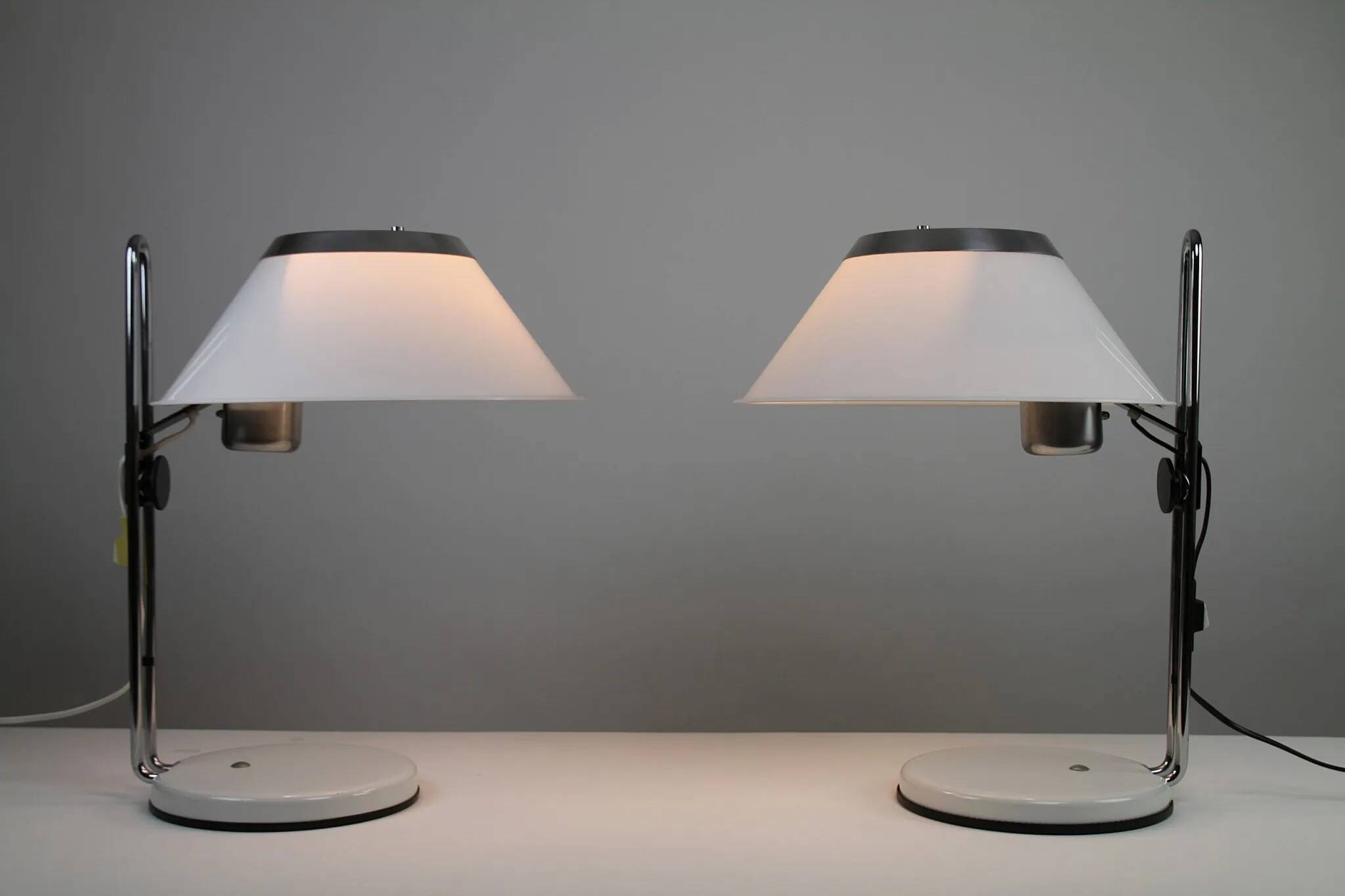 Pair of “Mars” Table Lamps, Model 5937 – Per Sundstedt for Ateljé Lyktan, Sweden, circa 1970s–1980s