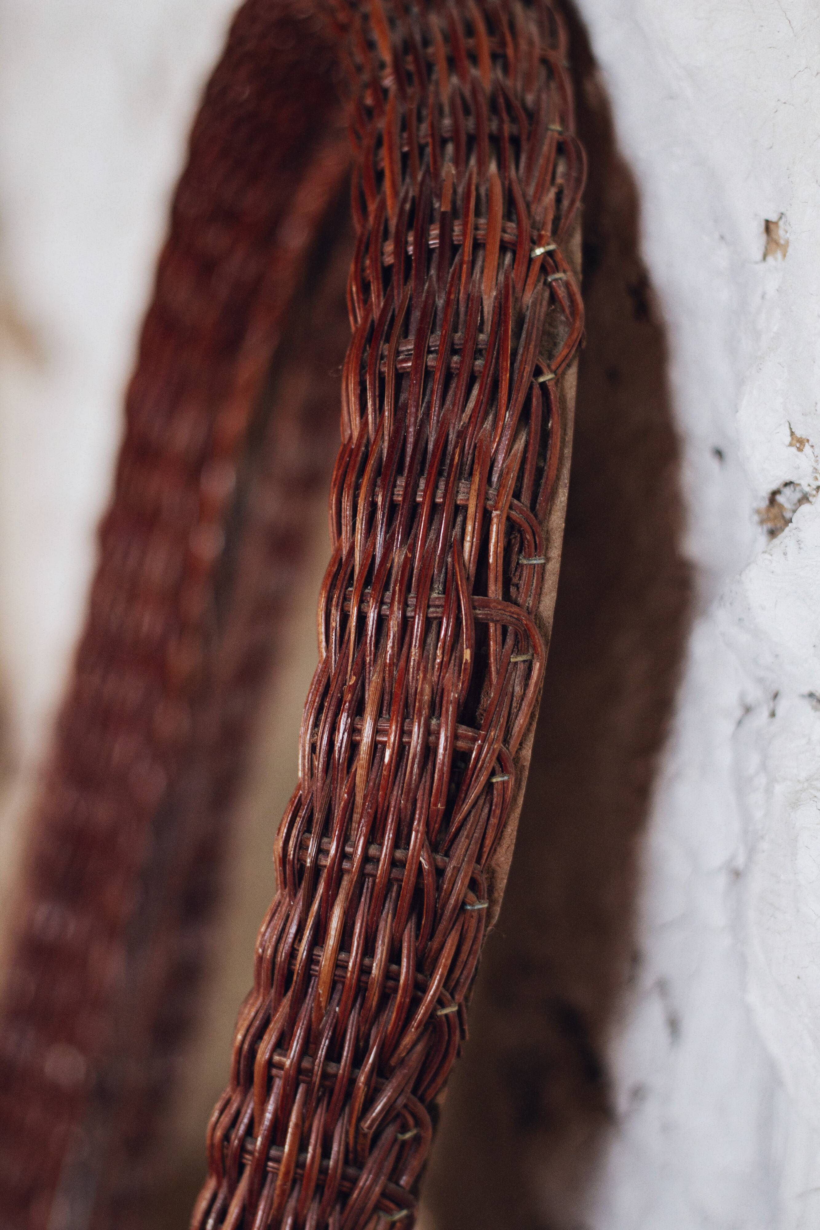 Spanish wicker mirror, 1960