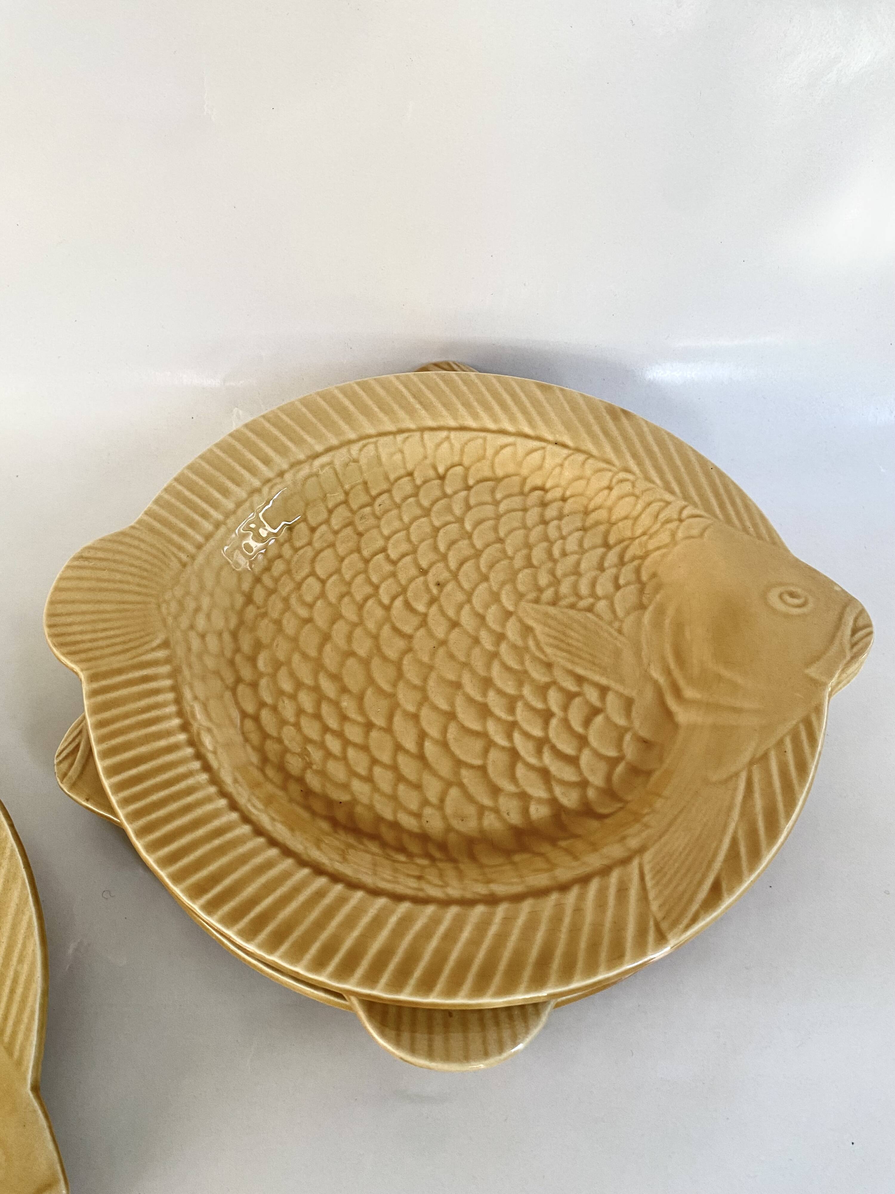 6 Sarreguemines plates