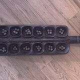 Large wooden Awale Baoule game (Burkina Faso)