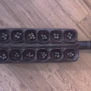 Large wooden Awale Baoule game (Burkina Faso)