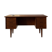 Vintage double-sided Danish teak desk