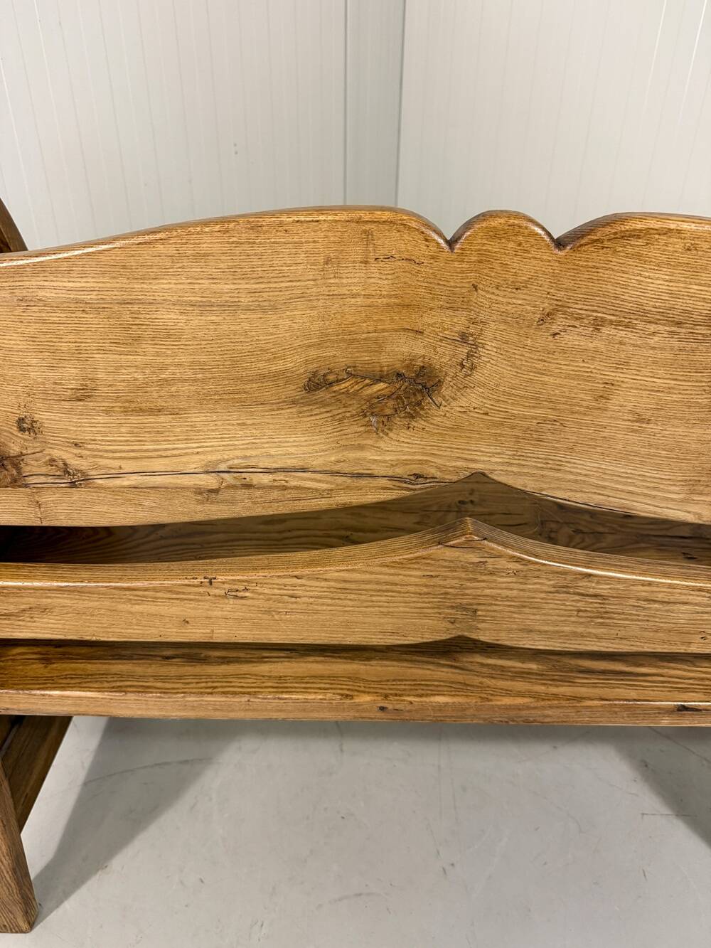 Antique oak bench in Biedemeier style 1860-1900