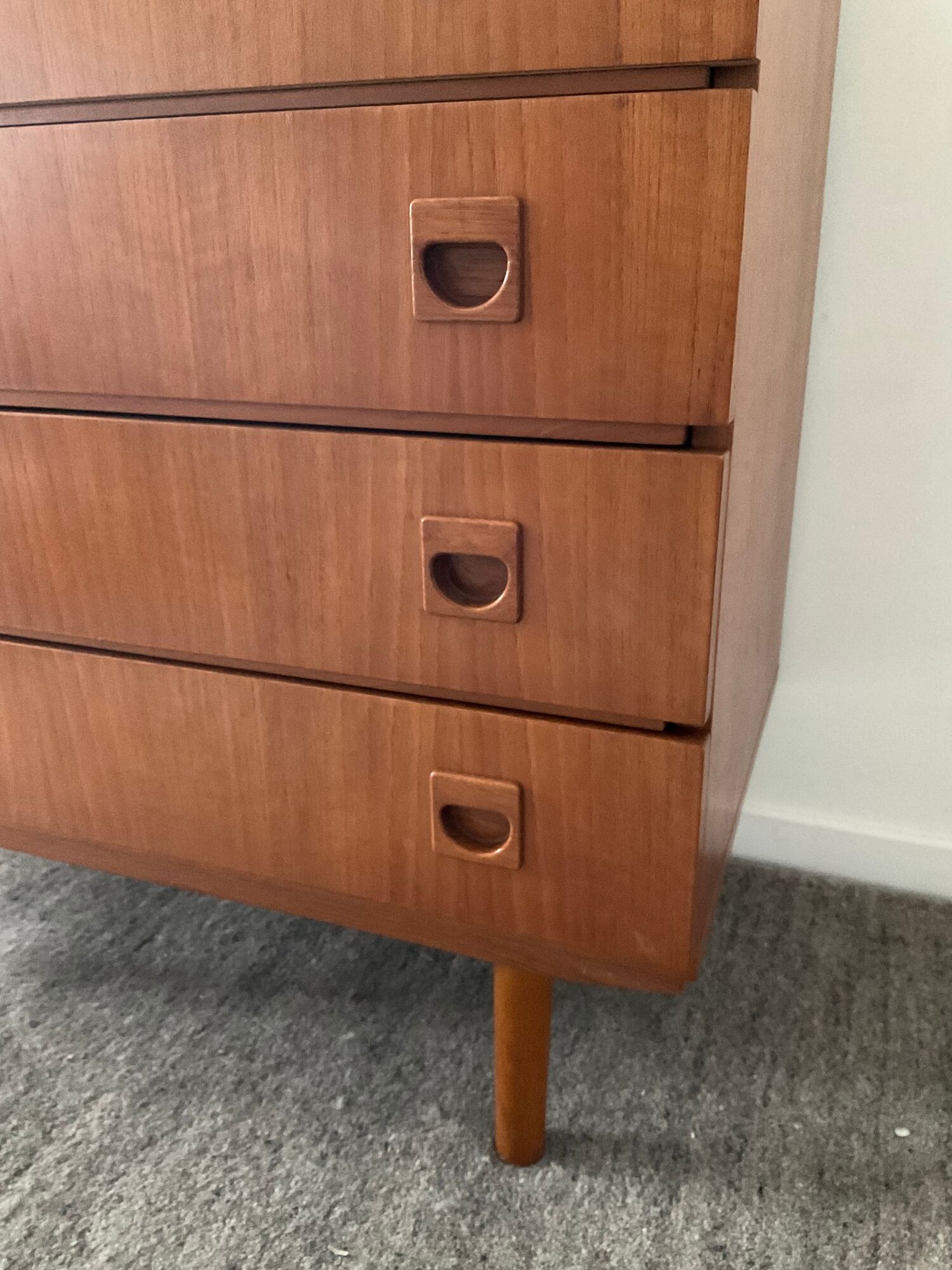 Scandinavian chest of drawers from the 60s in teak