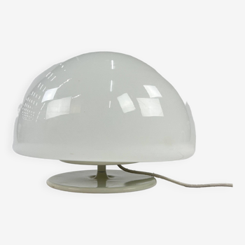 Lampe de Table Champignon Vintage XXL en Verre et Acier, Italie, 1960