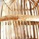 Old wooden harvest basket, slatted wooden basket, folk art.
