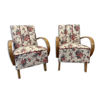 Set of 2 armchairs model H-237 designed by Jindrich Halabala 1930