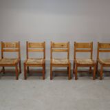 Set of 5 vintage chairs by Tage Poulsen for Gramrode Møbelfabrik, 1970's