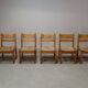 Set of 5 vintage chairs by Tage Poulsen for Gramrode Møbelfabrik, 1970's