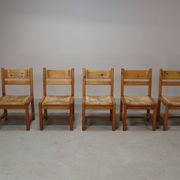Set of 5 vintage chairs by Tage Poulsen for Gramrode Møbelfabrik, 1970's