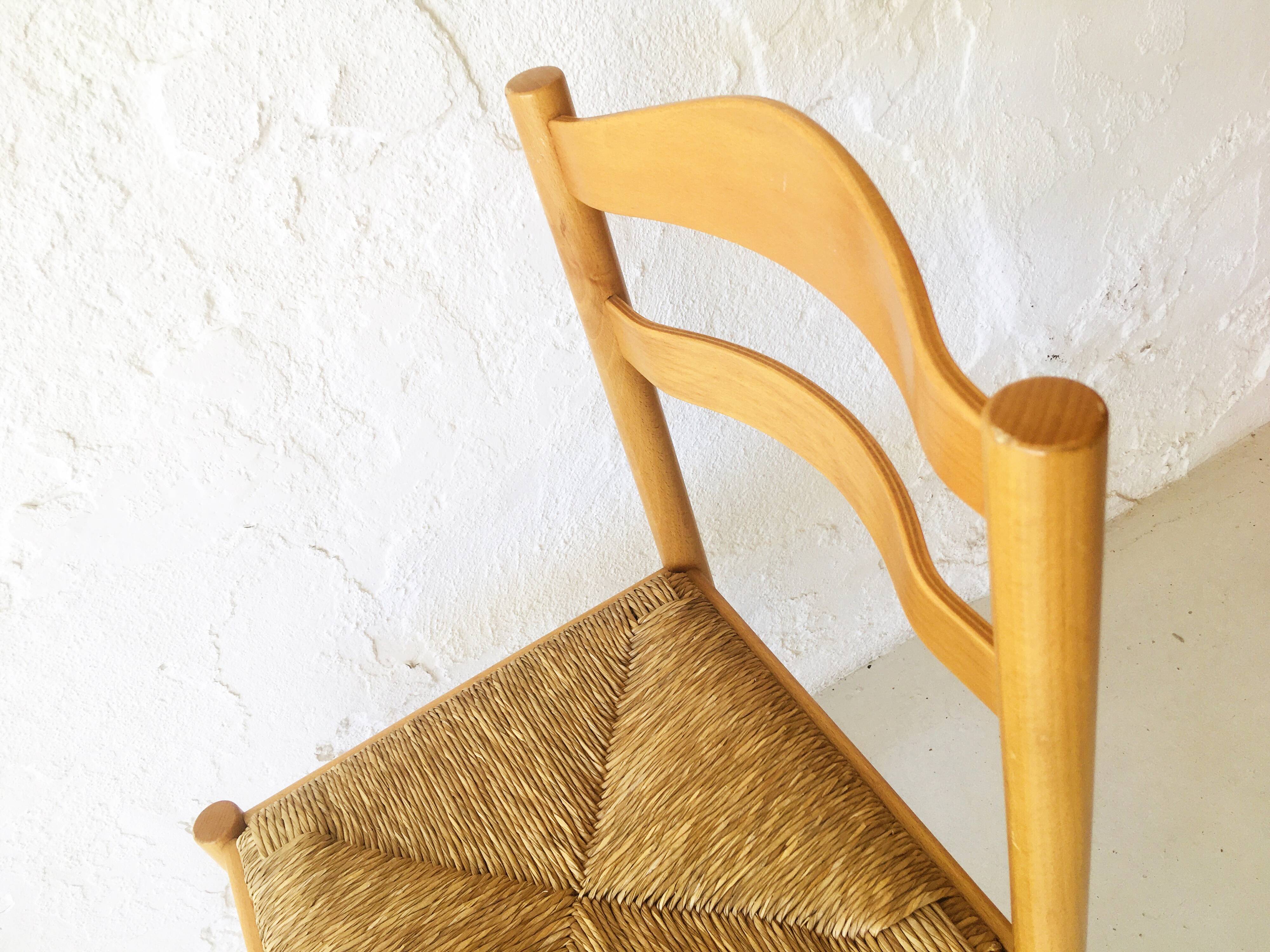 Chaise danoise à assise en corde, 1960