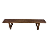 Banc en orme massif Longueur 190 cm des années 1950