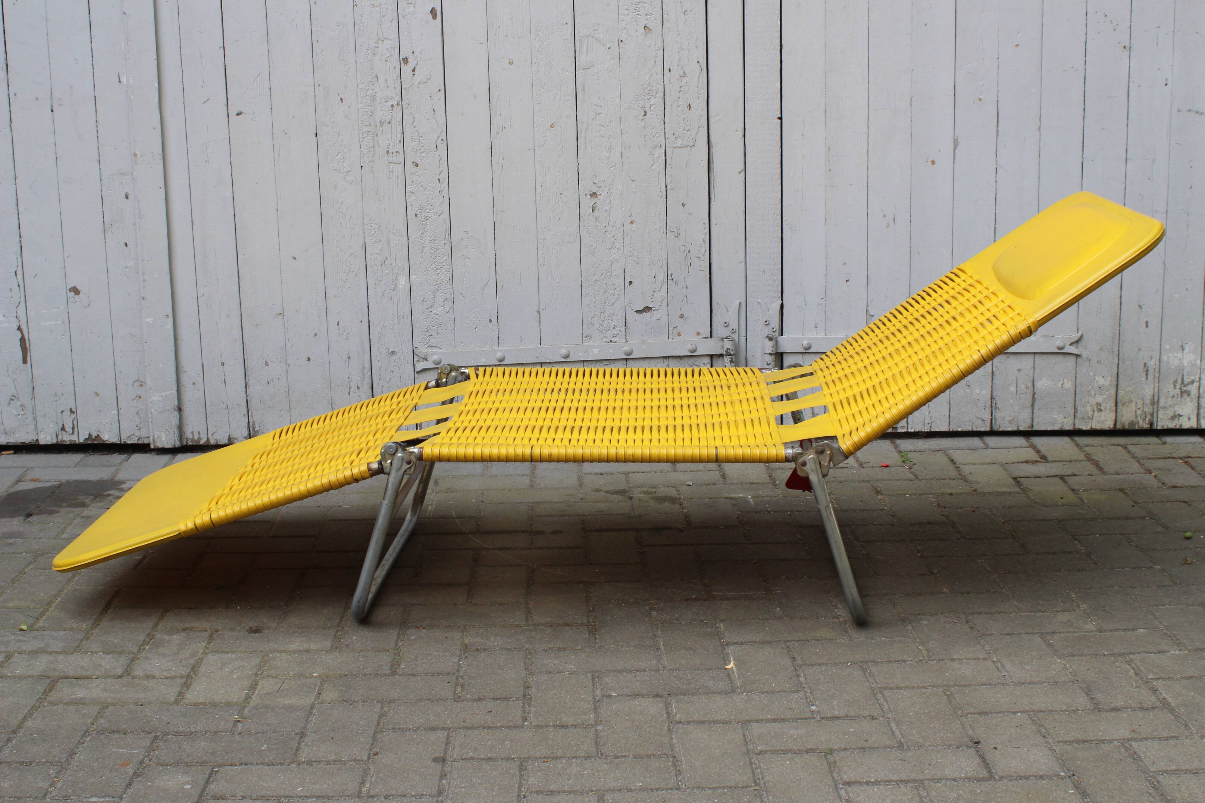Vintage deckchair kurz design, germany 1960